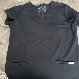 Figs black scrub top